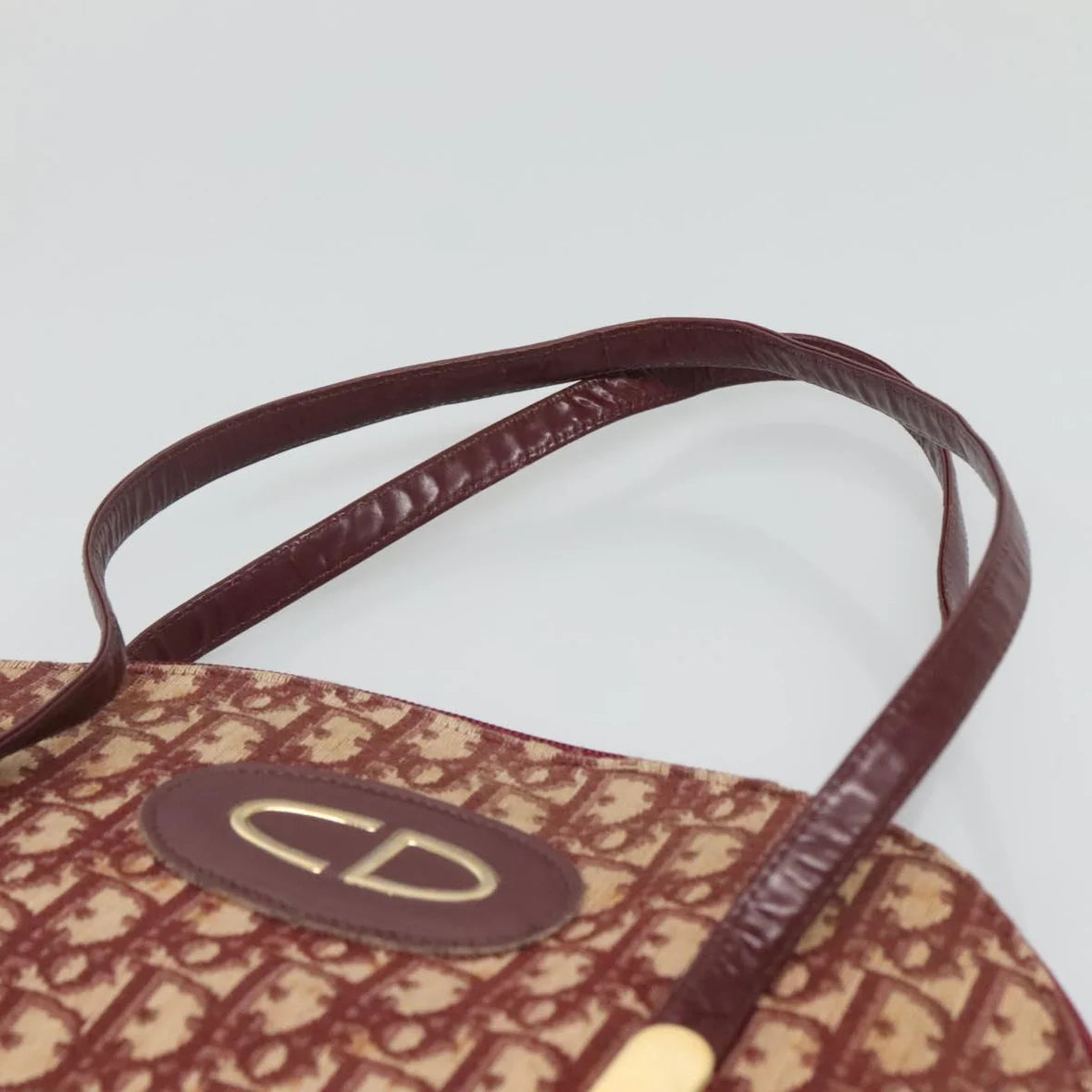 Preowned Authentic Christian Dior Trotter Canvas Shoulder Bag Condition Excellent / Never Worn