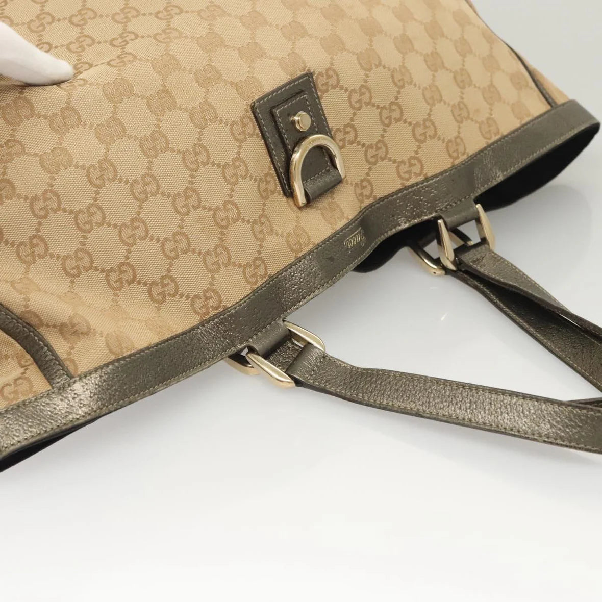 Preowned Authentic Gucci  Canvas Abbey Tote Bag