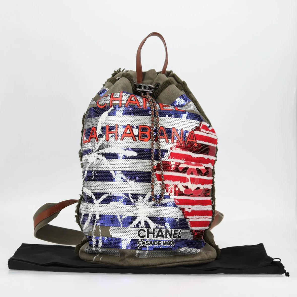 Preowned Authentic Chanel Canvas Backpack