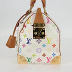 Preowned Authentic Louis Vuitton  Monogram Multicolor Speedy 30 Hand Bag White