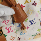 Preowned Authentic Louis Vuitton  Monogram Multicolor Speedy 30 Hand Bag White
