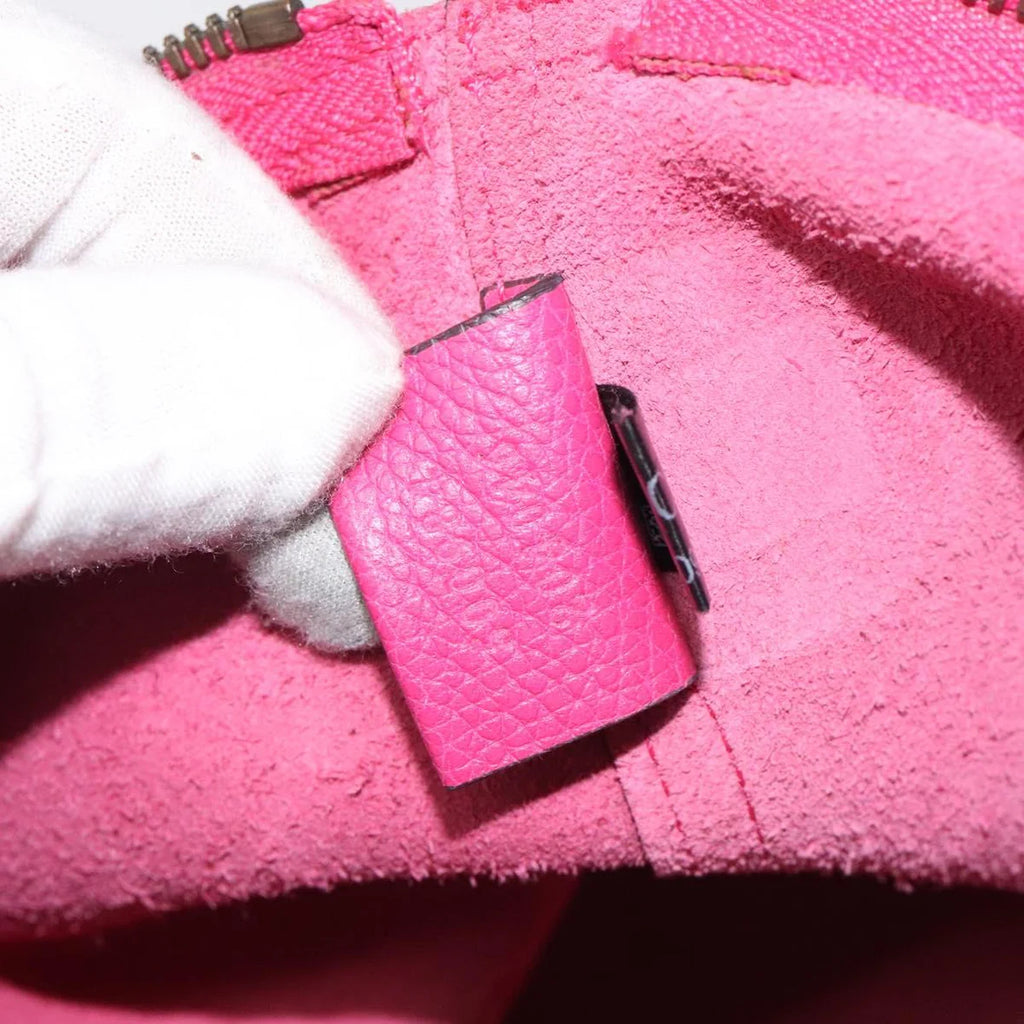 Preowned Authentic Gucci Clutch Bag Leather Pink Gold