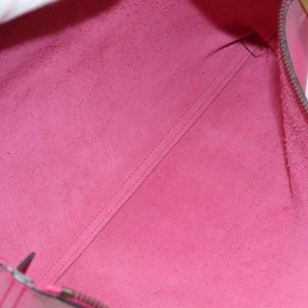 Preowned Authentic Gucci Clutch Bag Leather Pink Gold