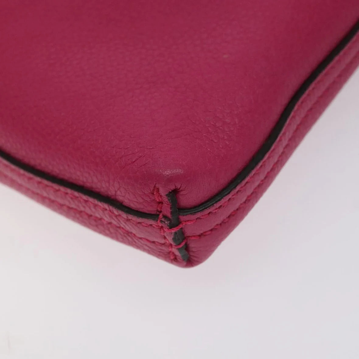 Preowned Authentic Gucci Clutch Bag Leather Pink Gold