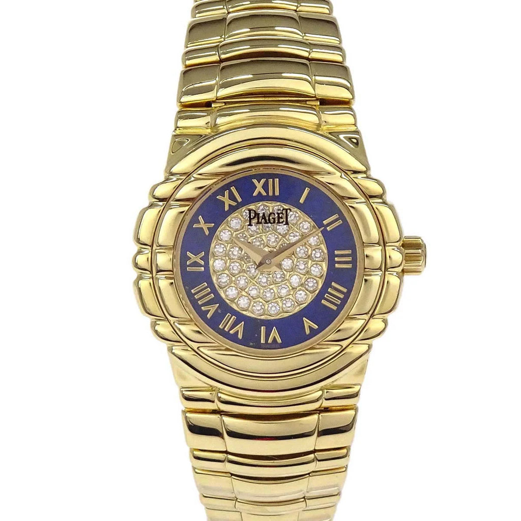 Authentic Preowned Piaget Tanagra 24mm Lapis-lazuli Ref.1631M401D Quartz Watch 18K
