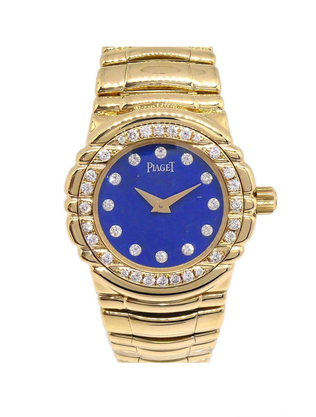 Authentic Preowned Piaget Tanagra 24mm Lapis-lazuli Ref.1631M401D Quartz Watch 18K