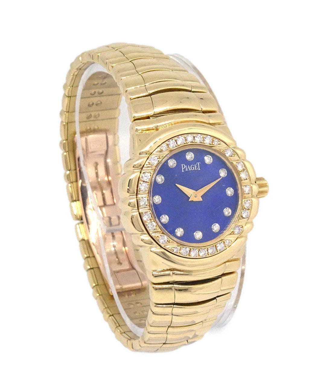 Authentic Preowned Piaget Tanagra 24mm Lapis-lazuli Ref.1631M401D Quartz Watch 18K