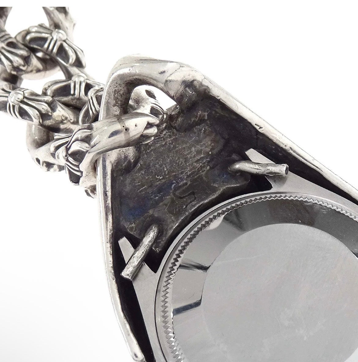 Authentic Preowned Chrome Hearts x Rolex Air-King 34mm Ref. 5500 Self-Winding Watch SV925