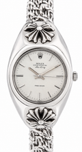 Authentic Preowned Chrome Hearts x Rolex Air-King 34mm Ref. 5500 Self-Winding Watch SV925