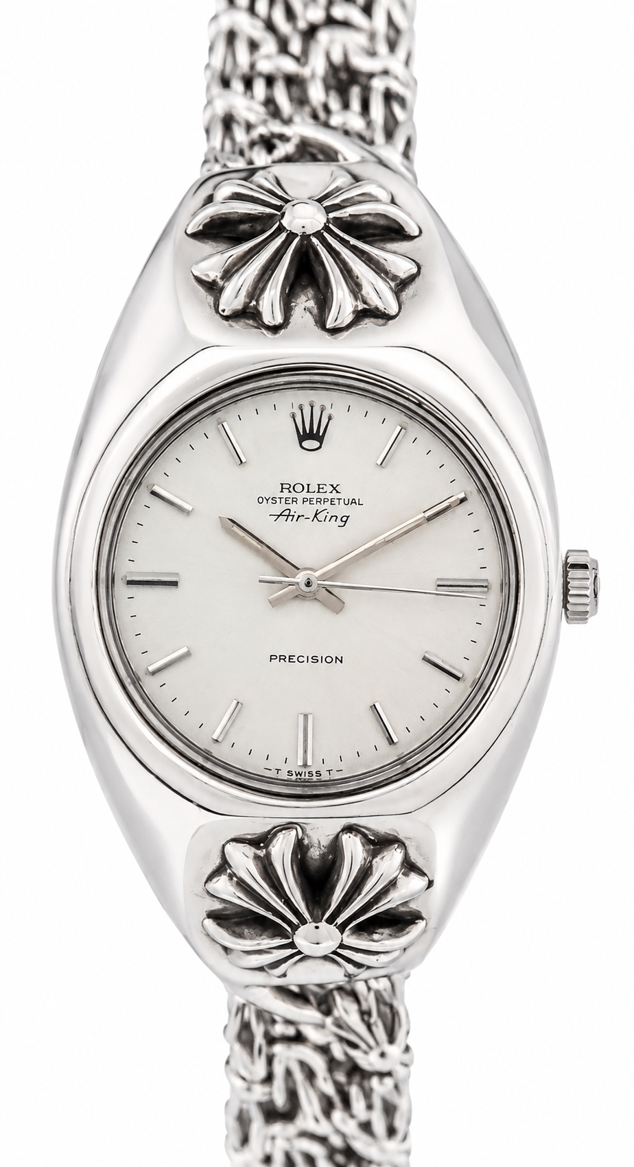 Authentic Preowned Chrome Hearts x Rolex Air-King 34mm Ref. 5500 Self-Winding Watch SV925