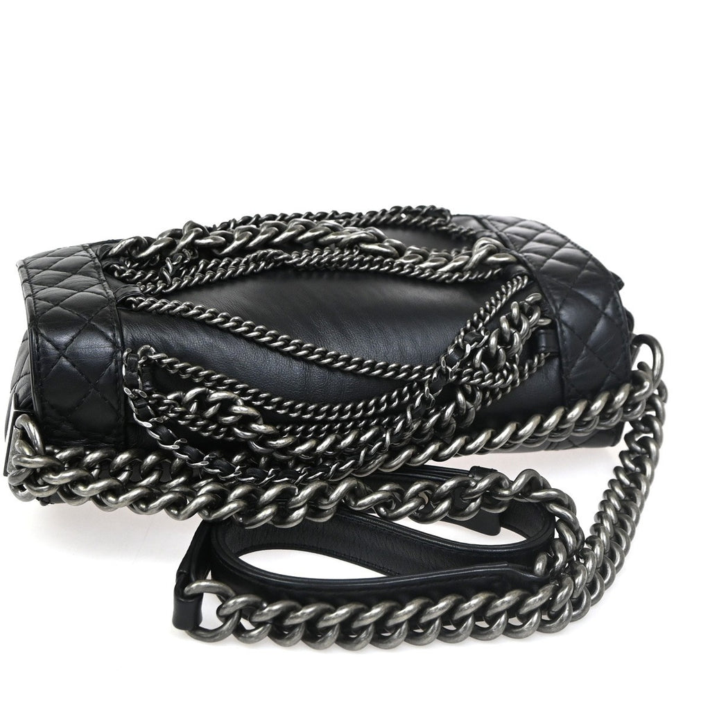 Authentic Preowned Chanel Boy Flap Bag Enchained Lambskin