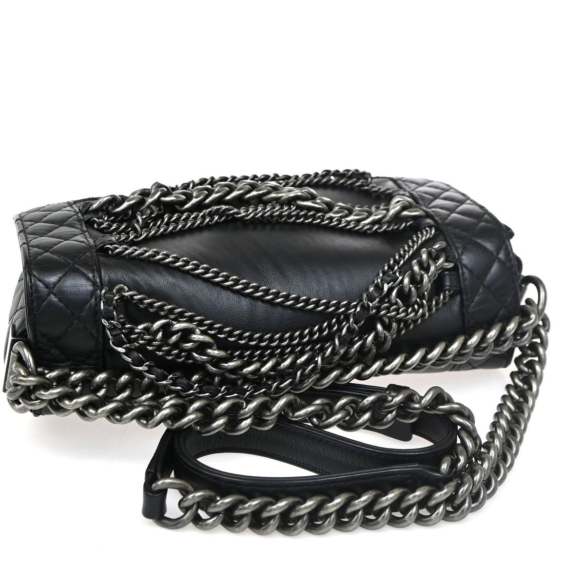 Authentic Preowned Chanel Boy Flap Bag Enchained Lambskin