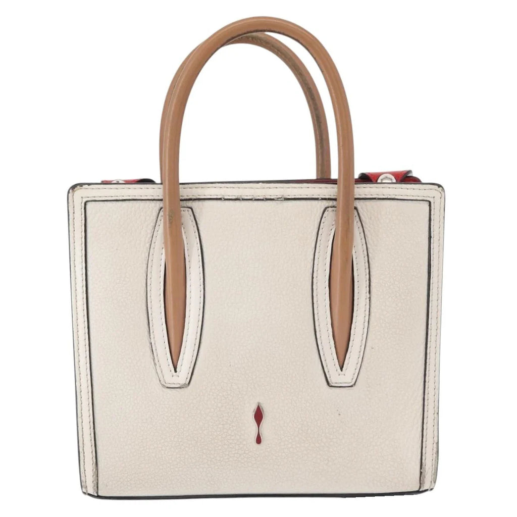 Authentic Preowned Christian Louboutin Paloma S Mini Hand Bag Leather 2way White Silver