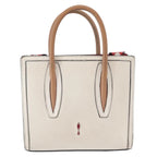 Authentic Preowned Christian Louboutin Paloma S Mini Hand Bag Leather 2way White Silver