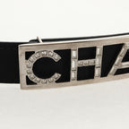 Preowned Authentic CHANEL Belt Leather 35.8 Black