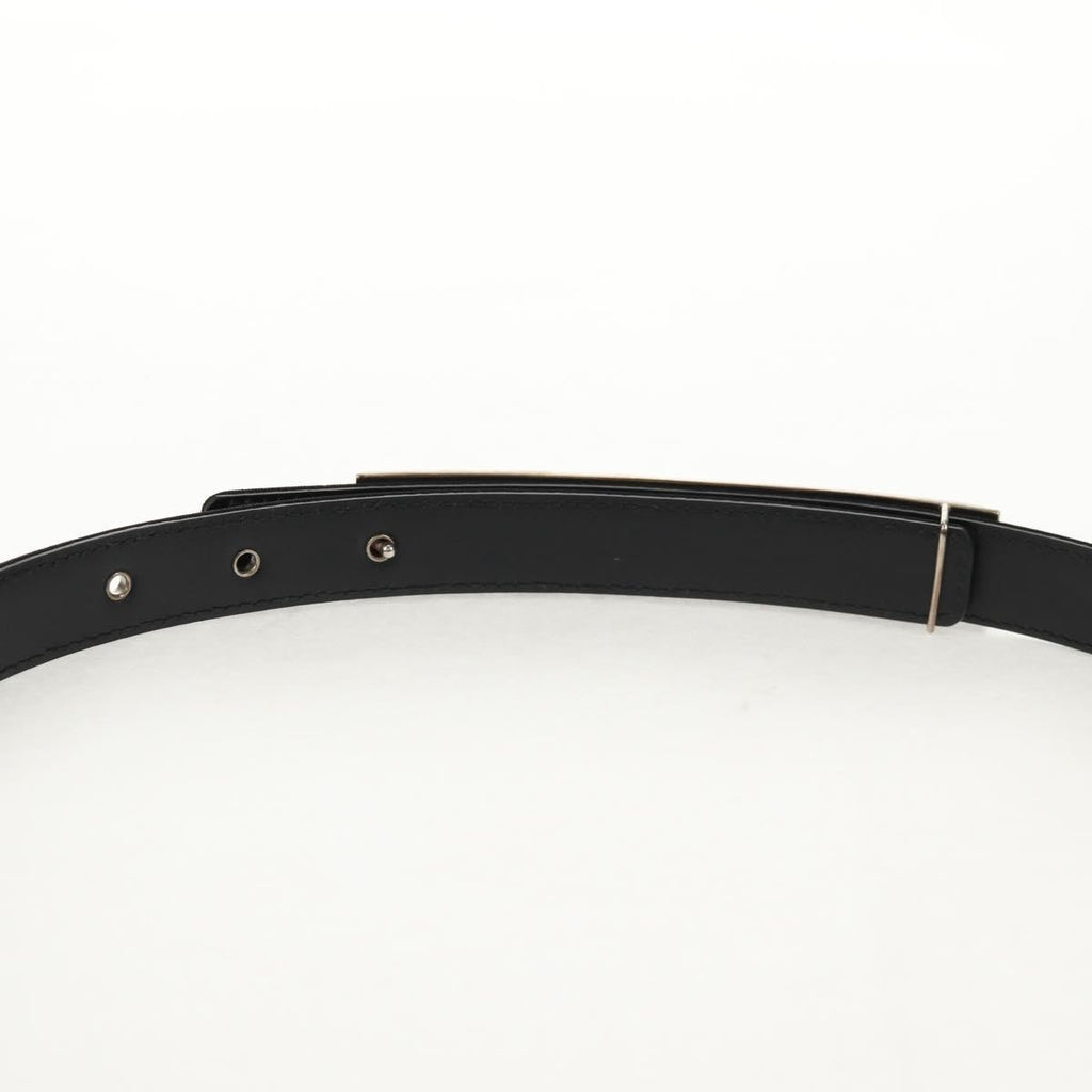Preowned Authentic CHANEL Belt Leather 35.8 Black