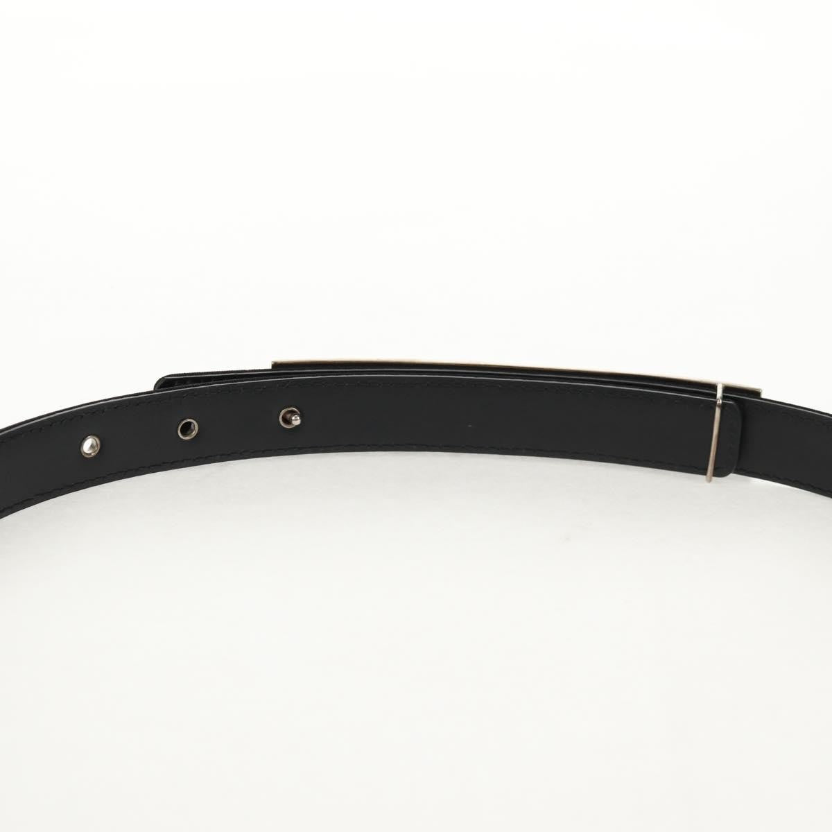 Preowned Authentic CHANEL Belt Leather 35.8 Black
