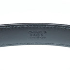 Preowned Authentic CHANEL Belt Leather 35.8 Black