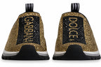 Authentic Grade Excellent Dolce & Gabbana Preowned Gold Rhinestone Sorrento Sneakers