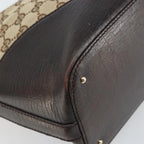 Authentic Preowned Gucci Canvas Horsebit Tote Bag Beige Gold