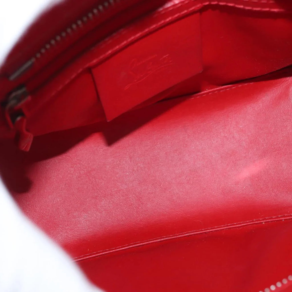 Authentic Preowned Christian Louboutin Paloma S Mini Hand Bag Leather 2way White Silver