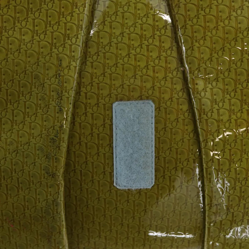 Authentic Preowned Christian Dior Hand Bag Patent leather Green Silver