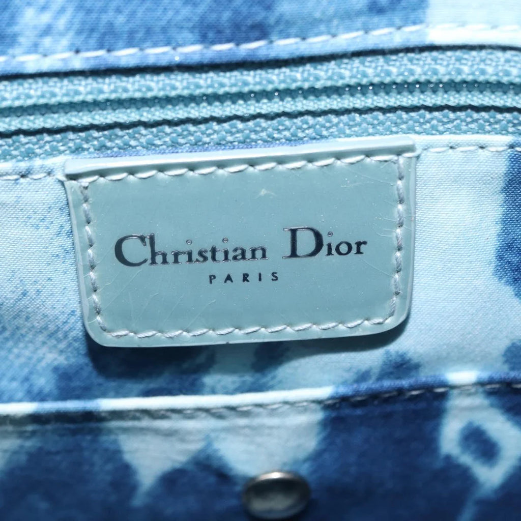 Authentic Preowned Christian Dior Hand Bag Patent leather Green Silver