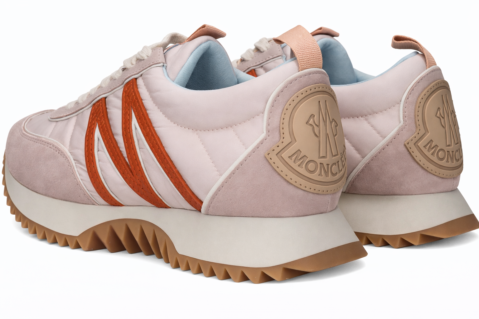 Authentic Moncler Pink Fabric Chunky Sneakers Grade Excellent/Never Worn