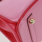 Preowned Authentic Hermes Birkin 30 Bag Leather SPO Gold Rose Confetti x Rose Tyrian