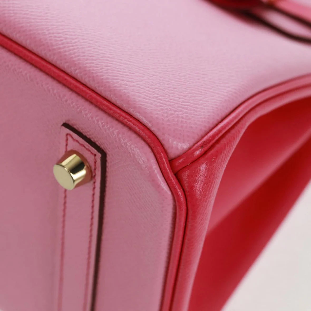 Preowned Authentic Hermes Birkin 30 Bag Leather SPO Gold Rose Confetti x Rose Tyrian