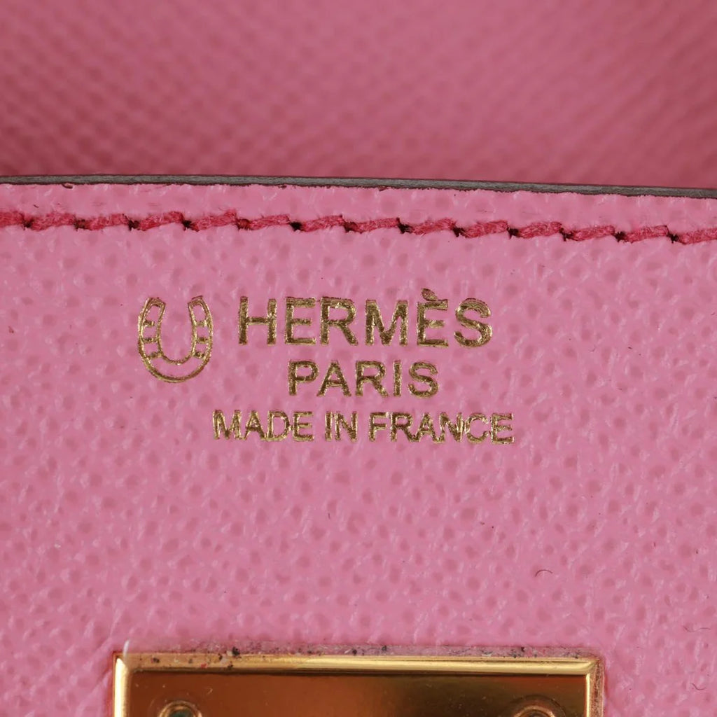 Preowned Authentic Hermes Birkin 30 Bag Leather SPO Gold Rose Confetti x Rose Tyrian