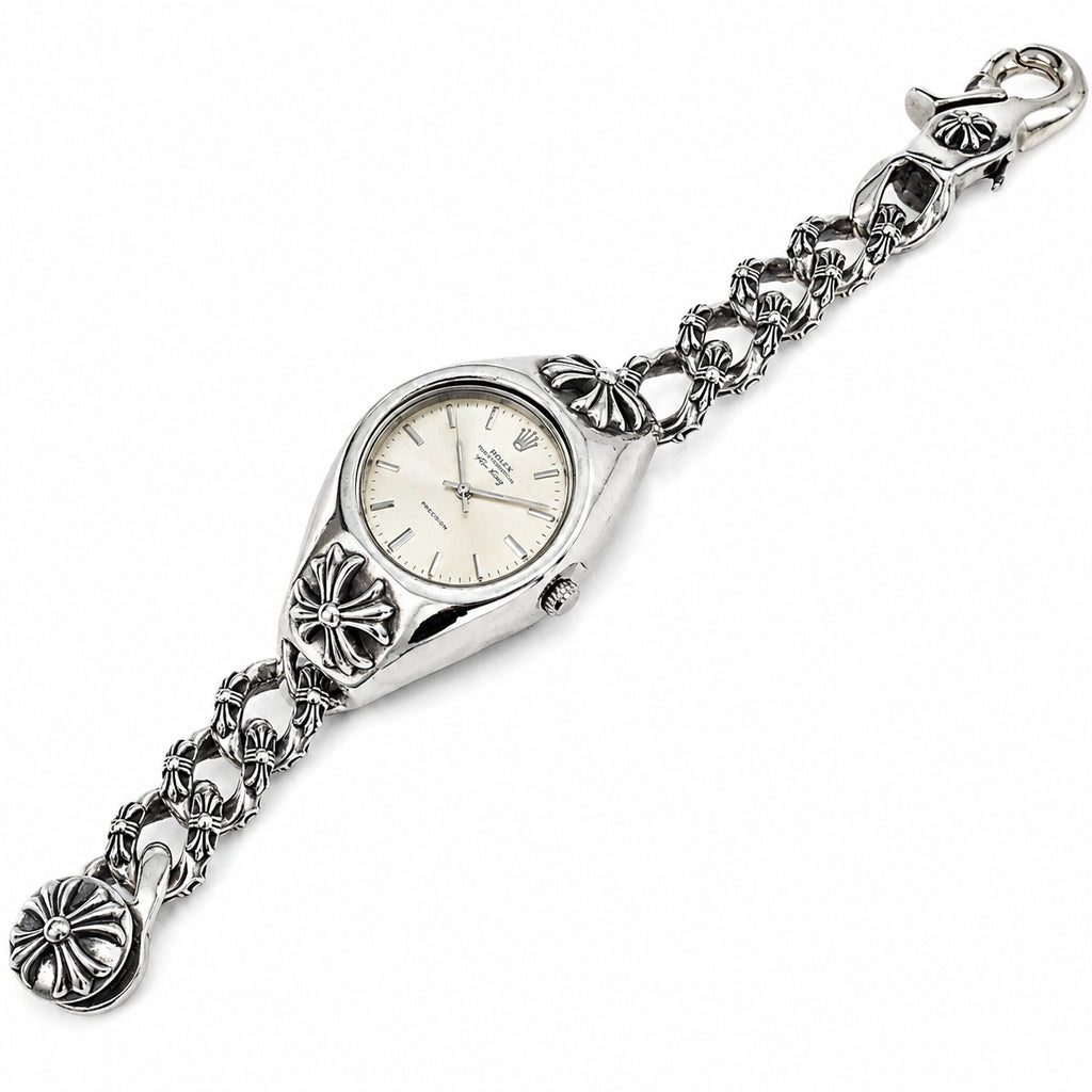 Authentic Preowned Chrome Hearts x Rolex Air-King 34mm Ref. 5500 Self-Winding Watch SV925