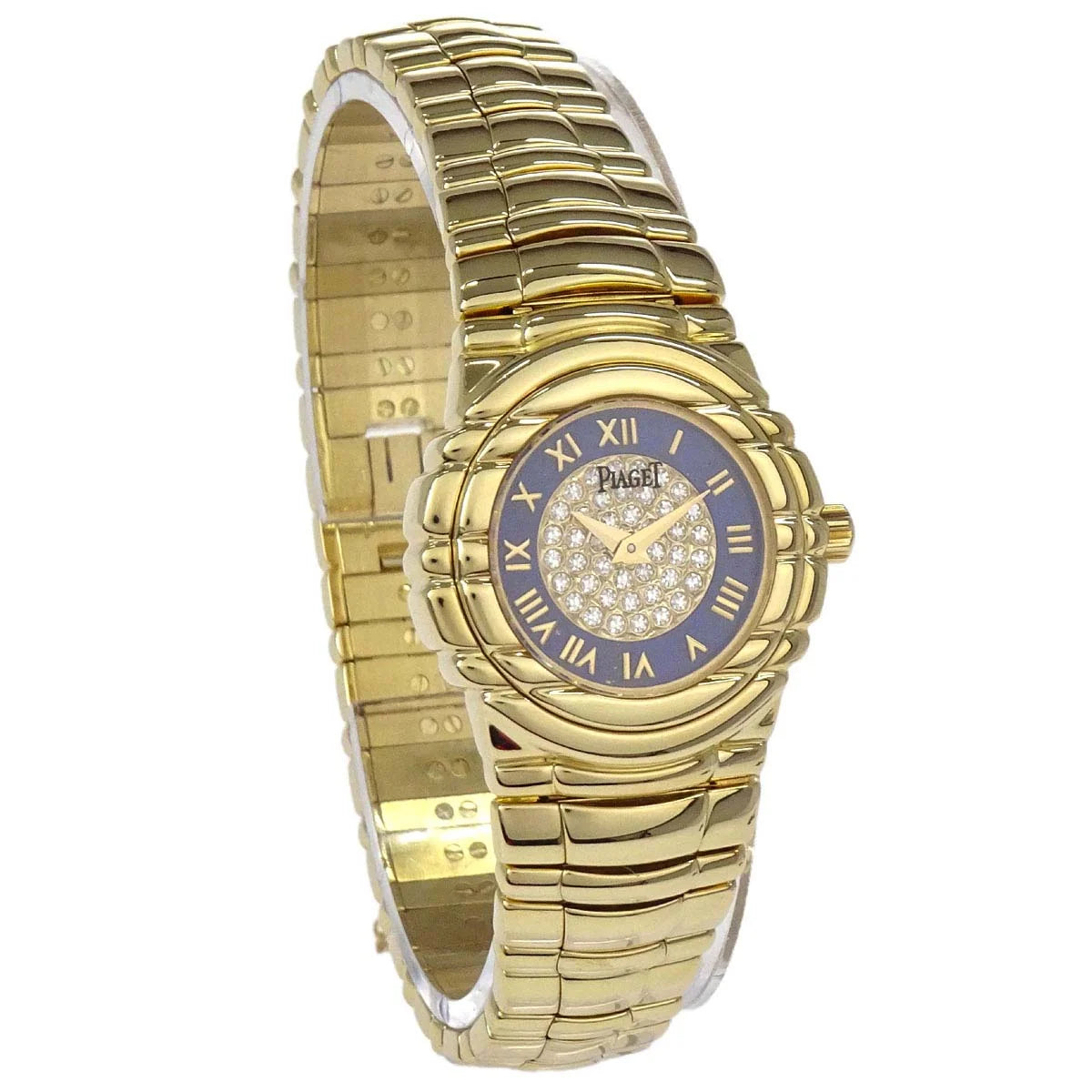 Authentic Preowned Piaget Tanagra 24mm Lapis-lazuli Ref.1631M401D Quartz Watch 18K