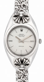 Authentic Preowned Chrome Hearts x Rolex Air-King 34mm Ref. 5500 Self-Winding Watch SV925