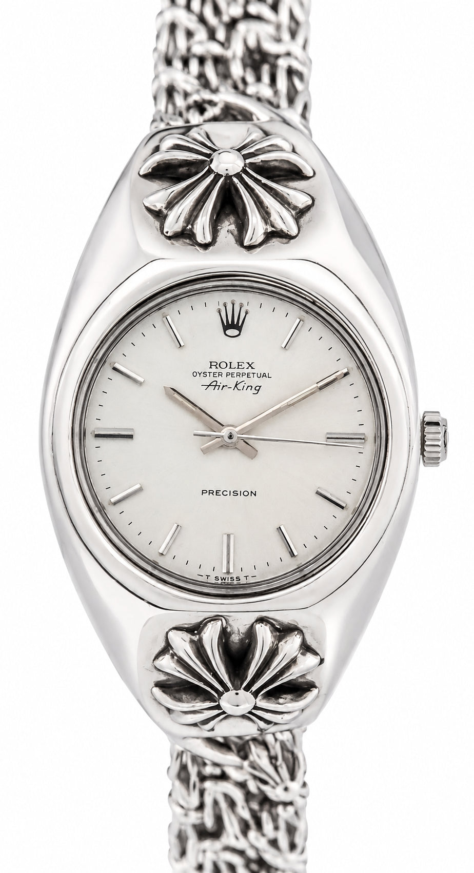 Authentic Preowned Chrome Hearts x Rolex Air-King 34mm Ref. 5500 Self-Winding Watch SV925