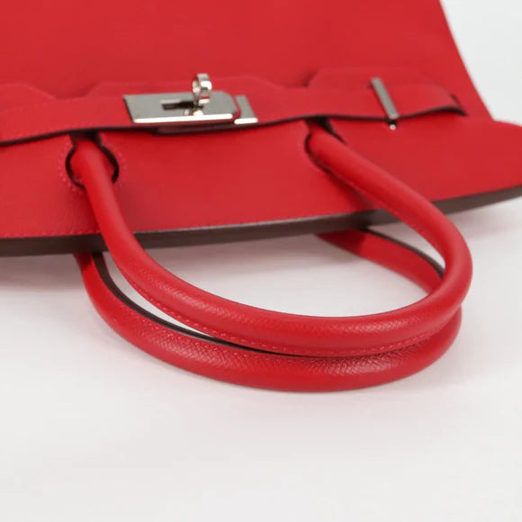 Authentic Preowned Hermes Birkin 30 Hand Bag Leather Red Silver Auth 134875SM