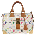 Preowned Authentic Louis Vuitton  Monogram Multicolor Speedy 30 Hand Bag White