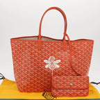 Preowned Authentic Goyard Herringbone Saint Louis PM Tote Bag PVC Orange