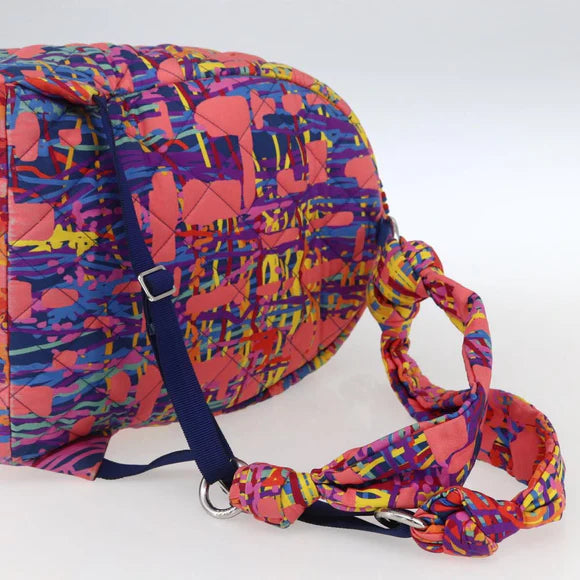 Preowned Authentic Chanel Matelasse Backpack Nylon Multicolor Silver
